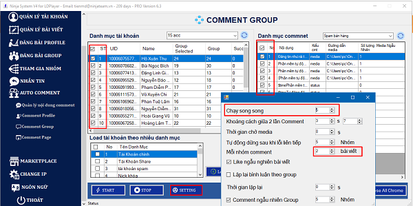 auto comment group facebook