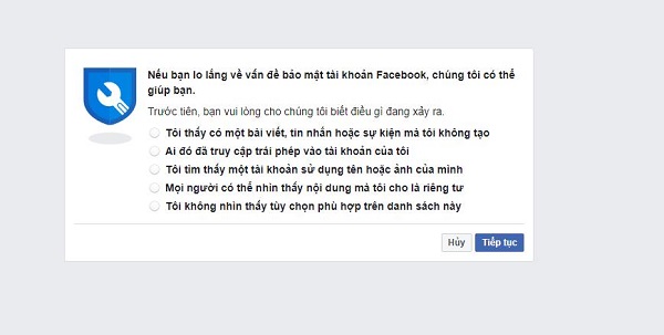 mất nick facebook