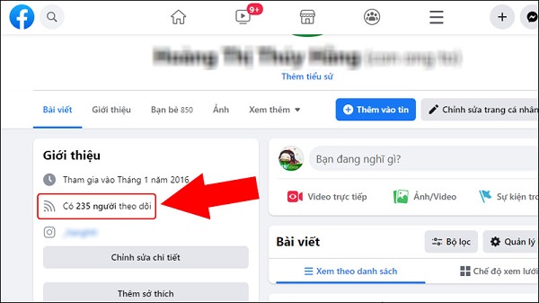 cách xem ai theo dõi mình trên facebook