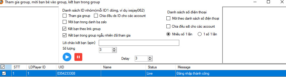 Phần mềm nuôi nick zalo gửi tin nhắn tự động kéo mem nhóm