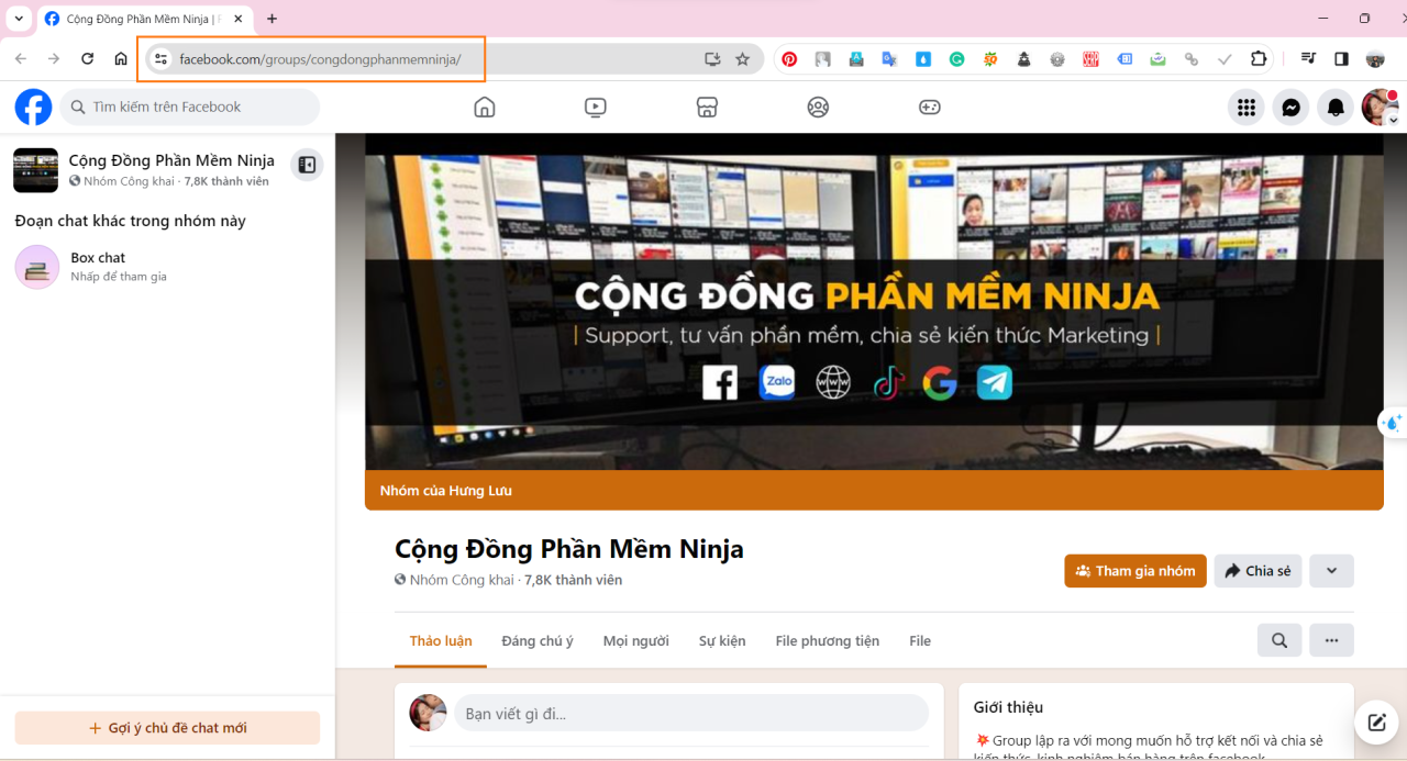 Sao chép URL mà bạn muốn lấy ID